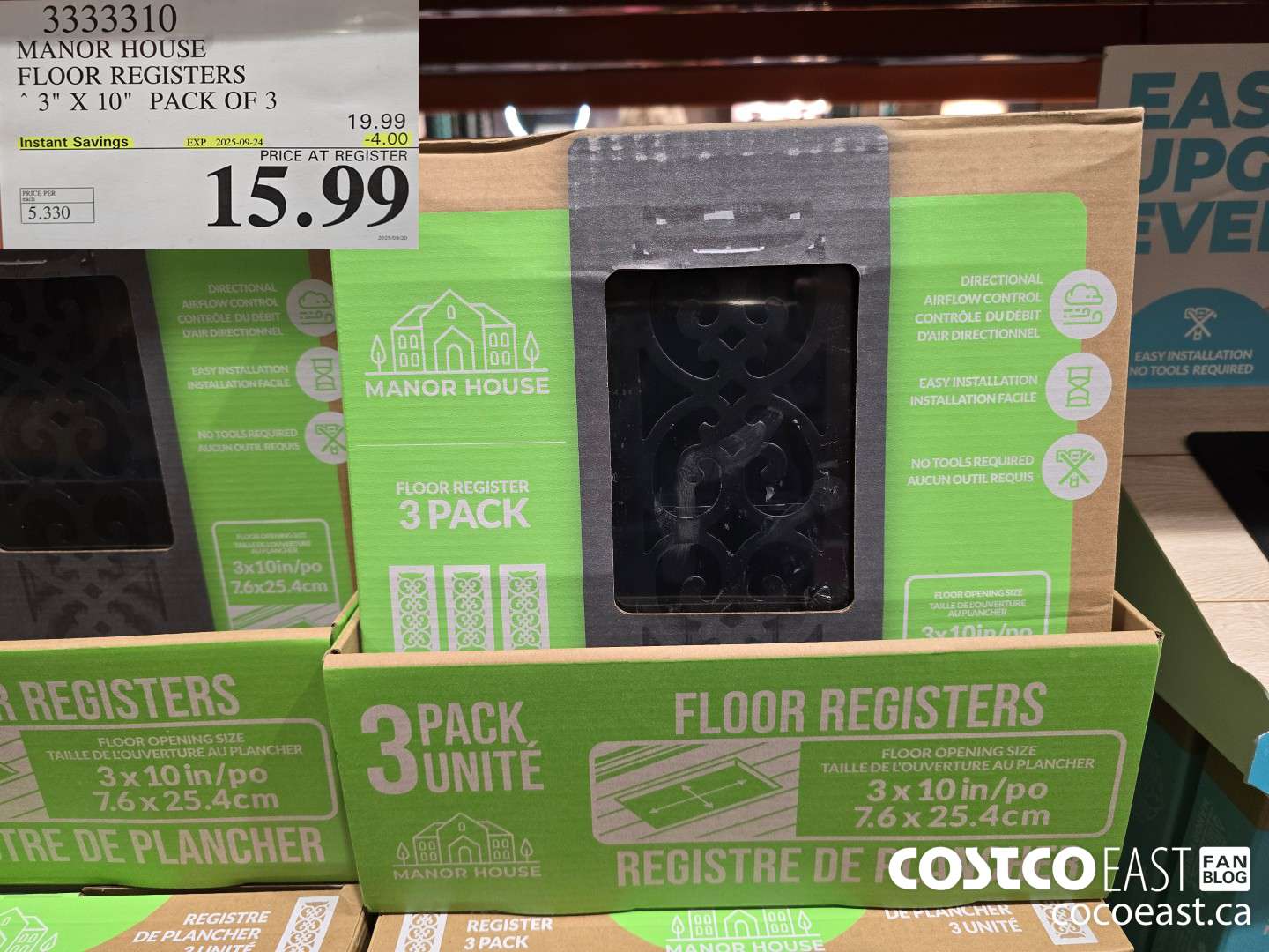 3333310 MANOR HOUSE FLOOR REGISTERS 3