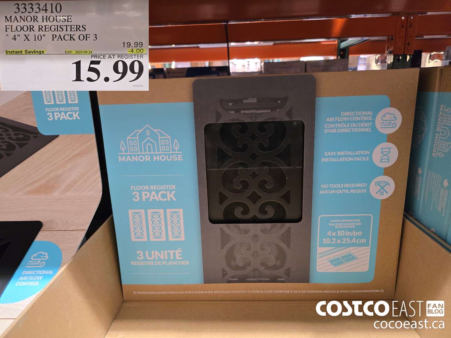 3333410 MANOR HOUSE FLOOR REGISTERS 4