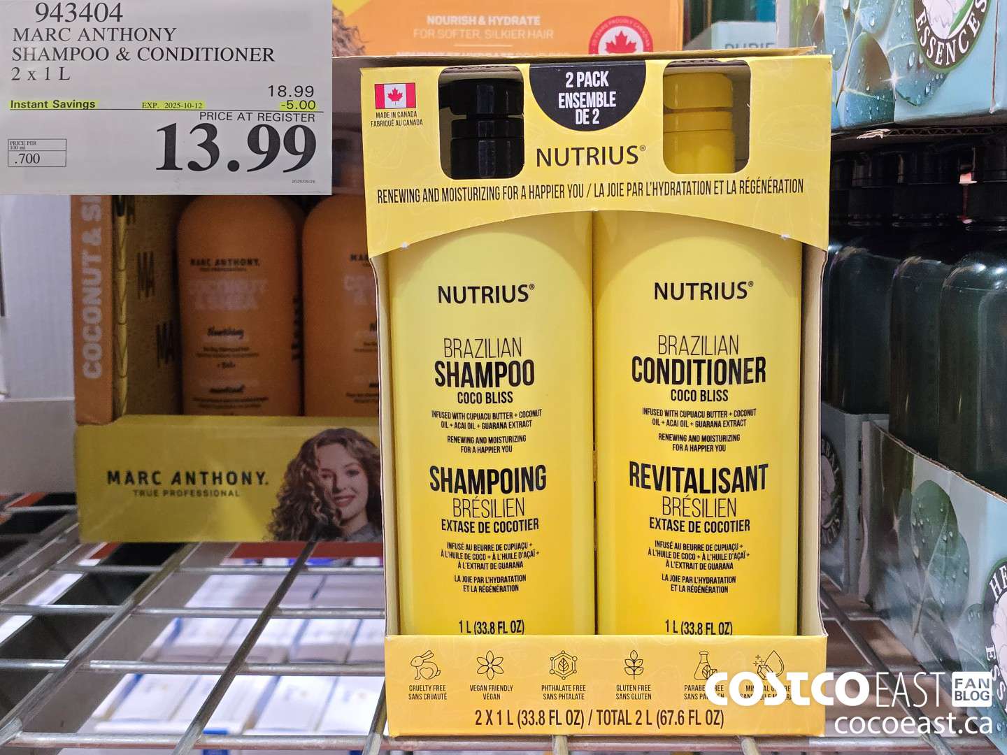 943404 MARC ANTHONY SH & CD COCONUT & SHEA 2 X 1L ($5.00 INSTANT SAVINGS EXPIRES ON 2025-10-12) $13.99