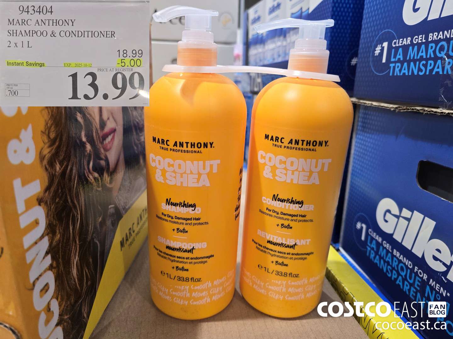 943404 MARC ANTHONY SH & CD COCONUT & SHEA 2 X 1L ($5.00 INSTANT SAVINGS EXPIRES ON 2025-10-12) $13.99