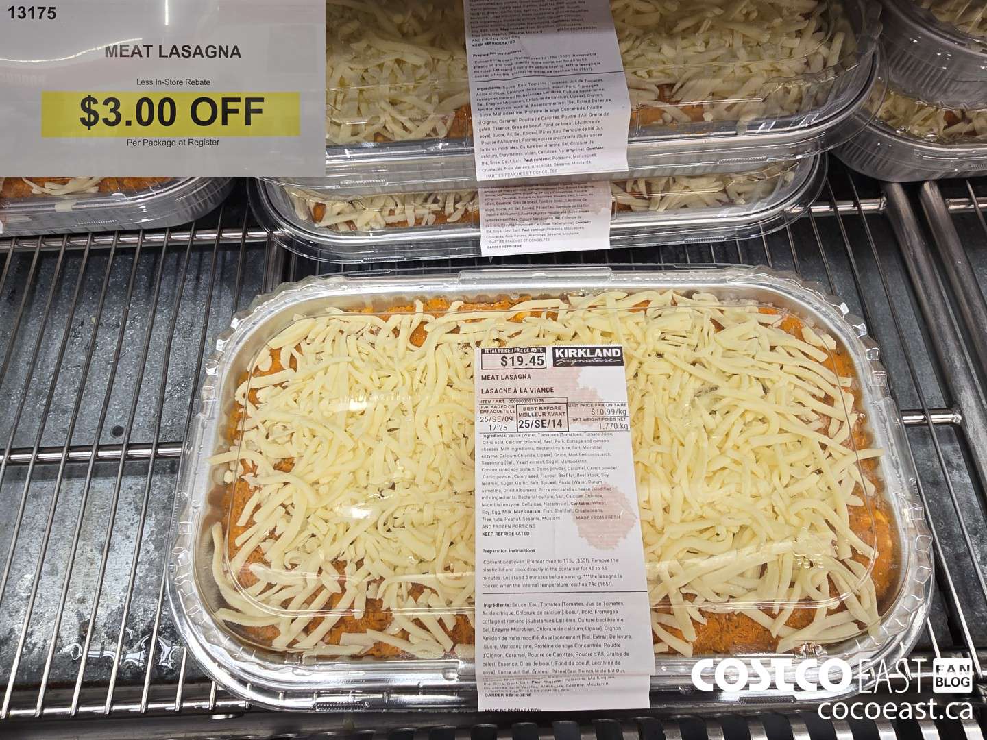 13175 MEAT LASAGNA ($3.00 INSTANT SAVINGS)