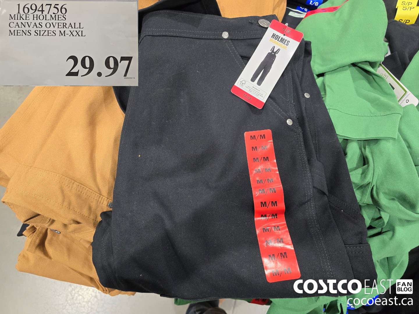 1694756 MIKE HOLMES CANVAS OVERALL MENS SIZES M-XXL $29.97