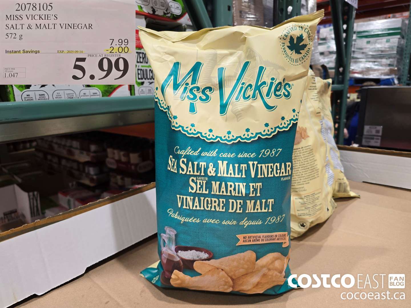 2078105 MISS VICKIES SEA SALT & VINEGAR 572 G ($2.00 INSTANT SAVINGS EXPIRES ON 2025-09-14) $5.99