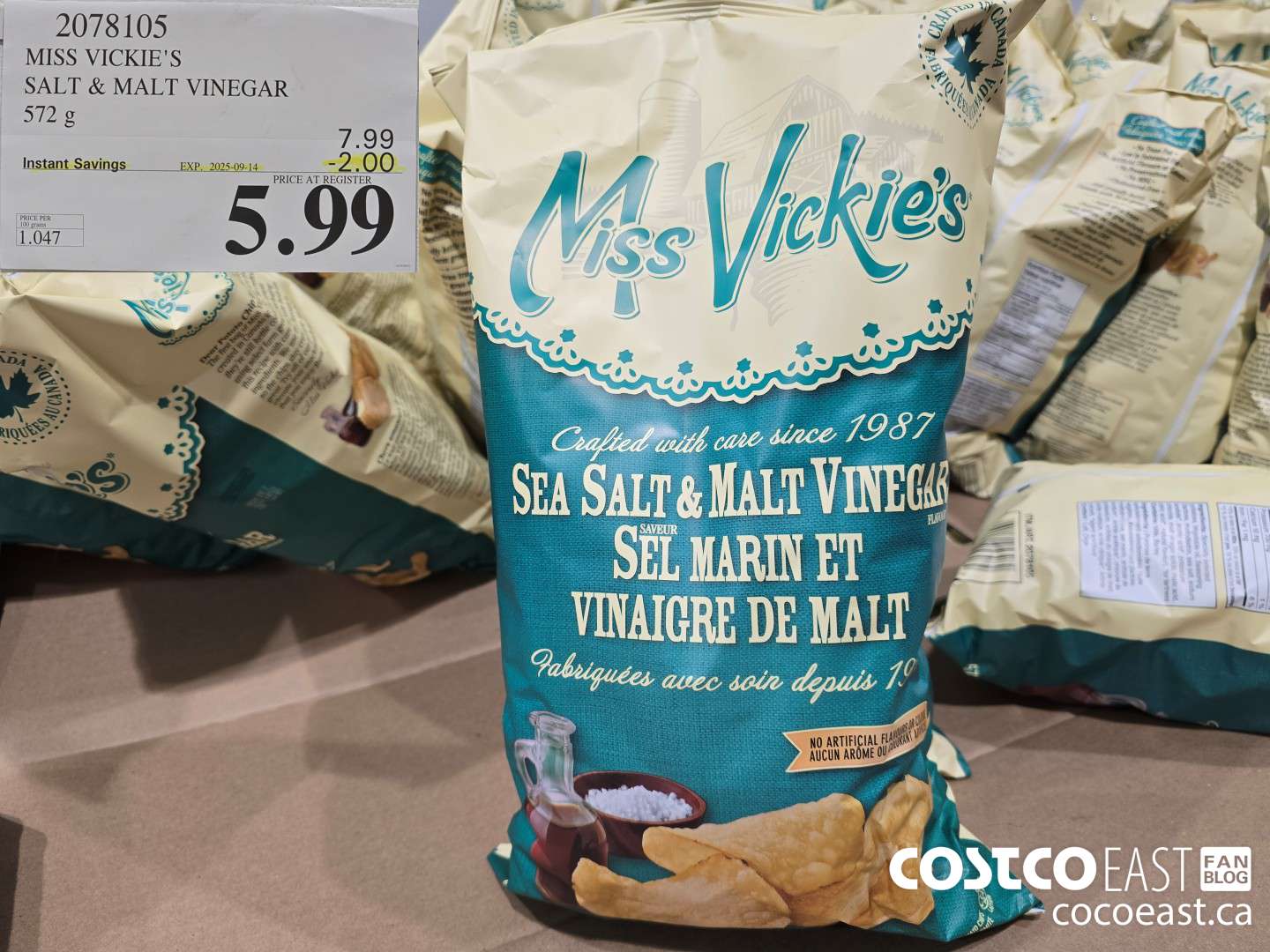 2078105 MISS VICKIES SEA SALT & VINEGAR 572 G ($2.00 INSTANT SAVINGS EXPIRES ON 2025-09-14) $5.99