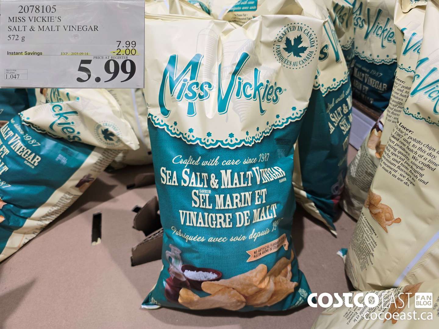 2078105 MISS VICKIES SEA SALT & VINEGAR 572 G ($2.00 INSTANT SAVINGS EXPIRES ON 2025-09-14) $5.99