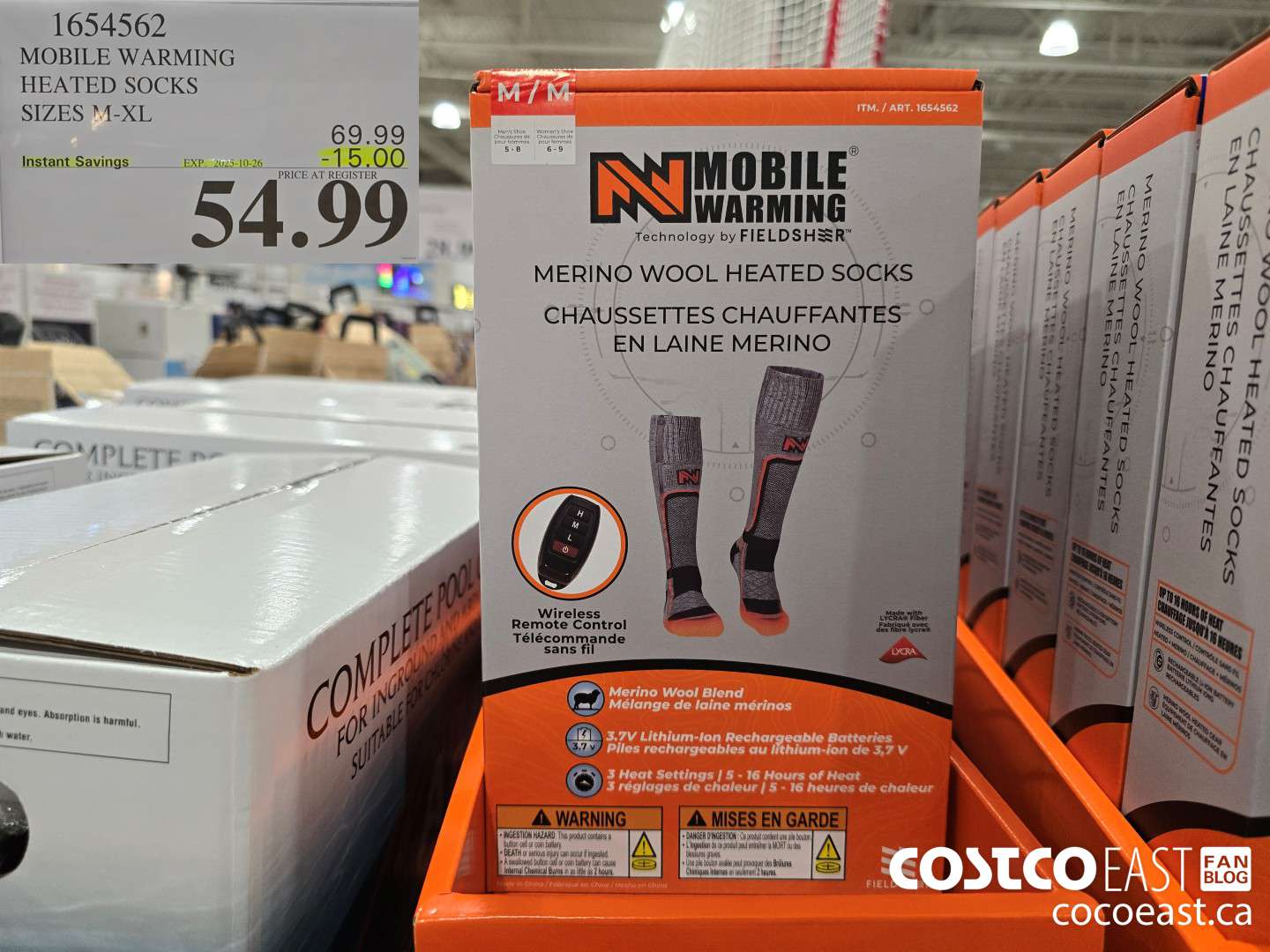 1654562 MOBILE WARMING HEATED SOCKS SIZES M-XL ($15.00 INSTANT SAVINGS EXPIRES ON 2025-10-26) $54.99