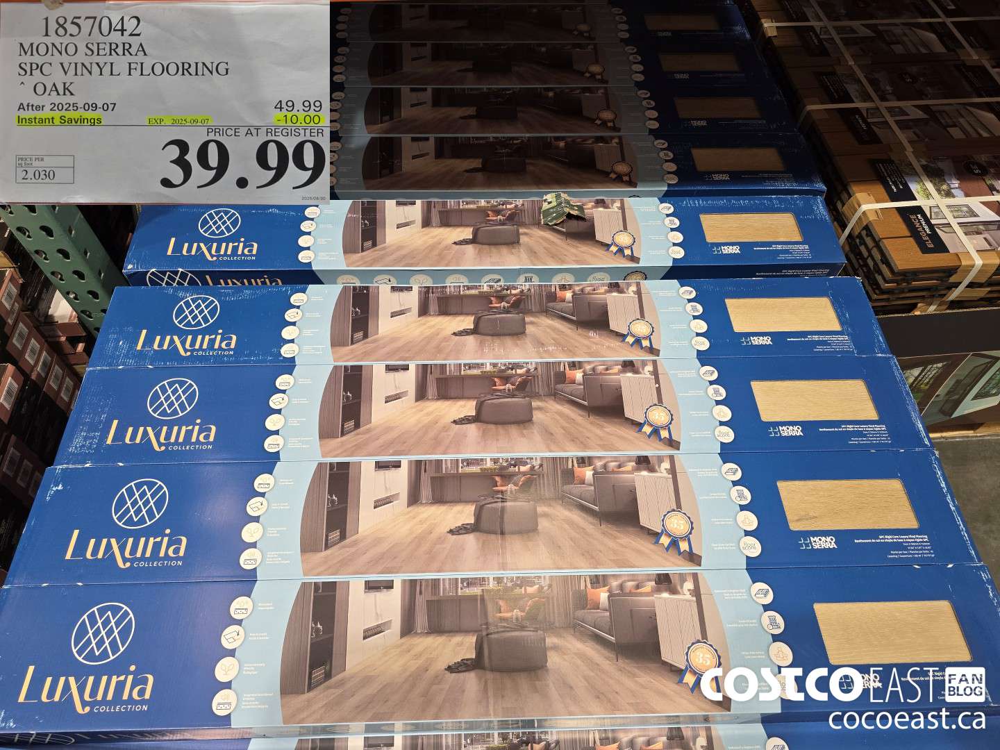 1857042 MONO SERRA SPC VINYL FLOORING OAK ($10.00 INSTANT SAVINGS EXPIRES ON 2025-09-07) $39.99