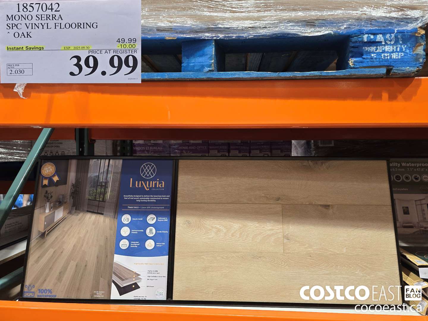 1857042 MONO SERRA SPC VINYL FLOORING OAK ($10.00 INSTANT SAVINGS EXPIRES ON 2025-09-30) $39.99