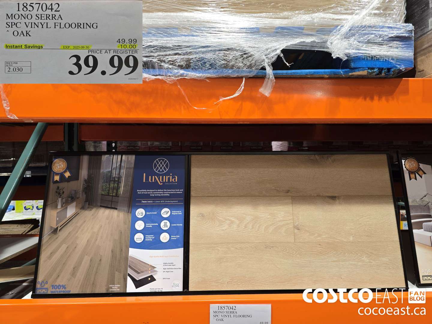 1857042 MONO SERRA SPC VINYL FLOORING OAK ($10.00 INSTANT SAVINGS EXPIRES ON 2025-09-30) $39.99