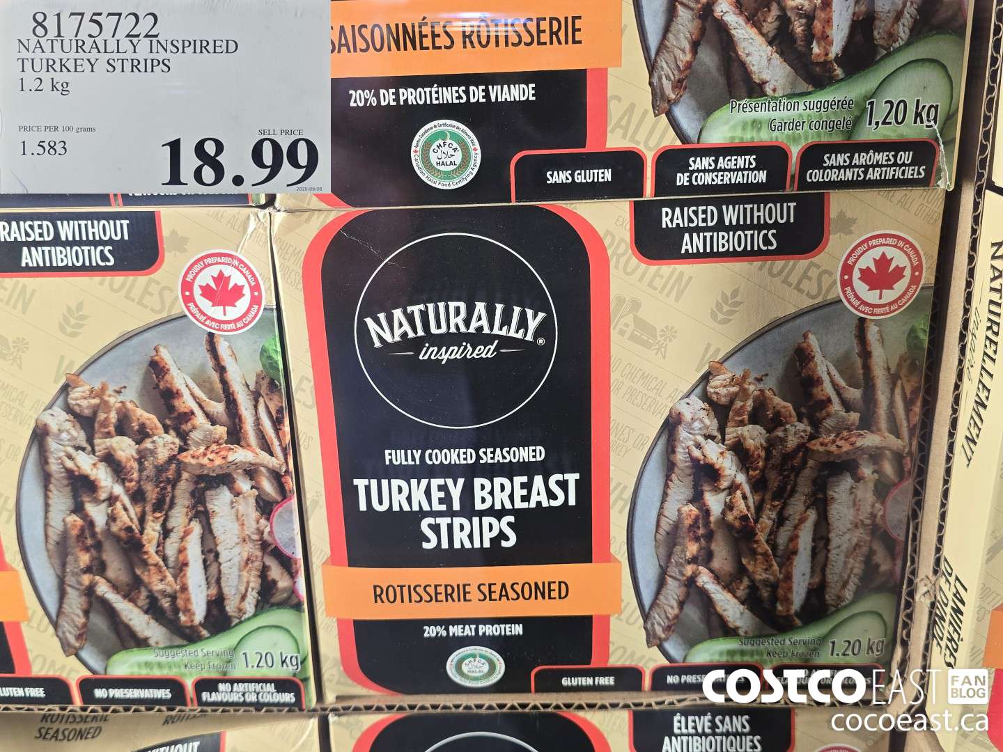 8175722 NATURALLY INSPIRED TURKEY STRIPS 1.2 KG $18.99