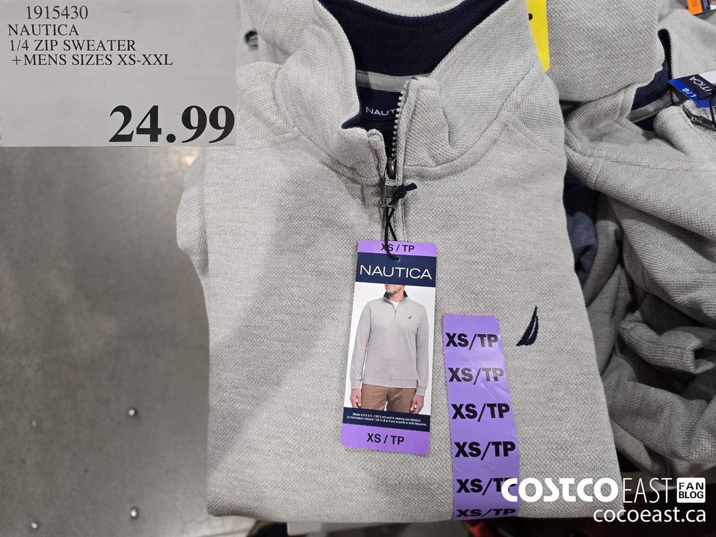 1915430 NAUTICA 1/4 ZIP SWEATER +MENS SIZES XS-XXL $24.99