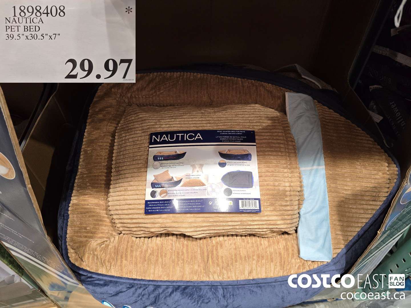 1898408 NAUTICA PET BED $29.97