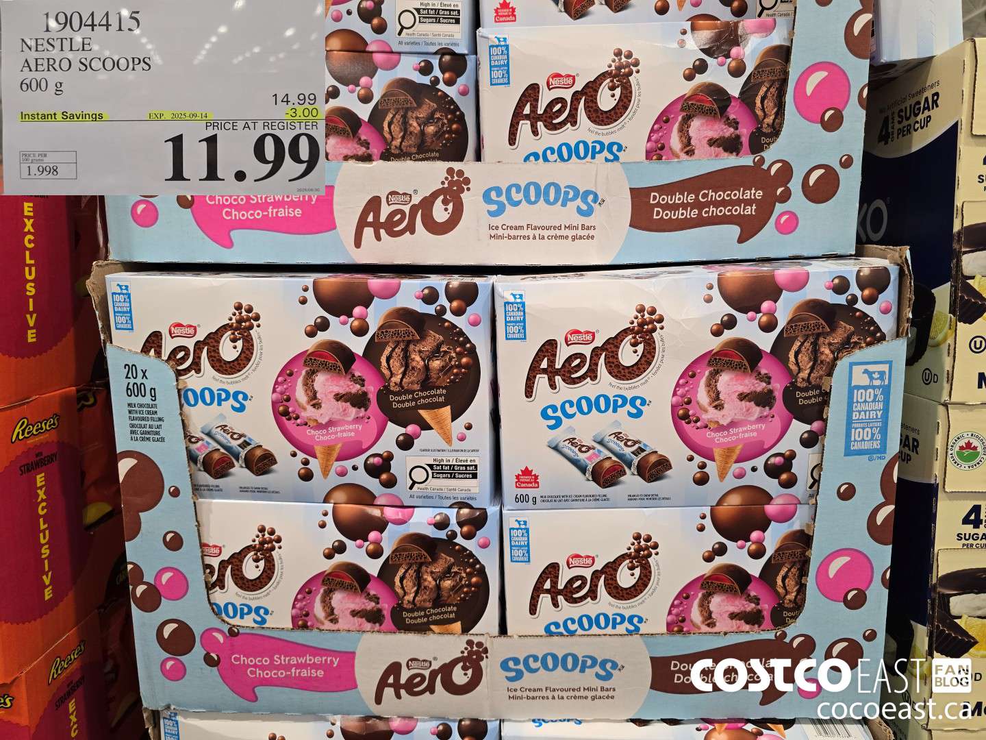 1904415 NESTLE AERO SCOOPS 600 G ($3.00 INSTANT SAVINGS EXPIRES ON 2025-09-14) $11.99