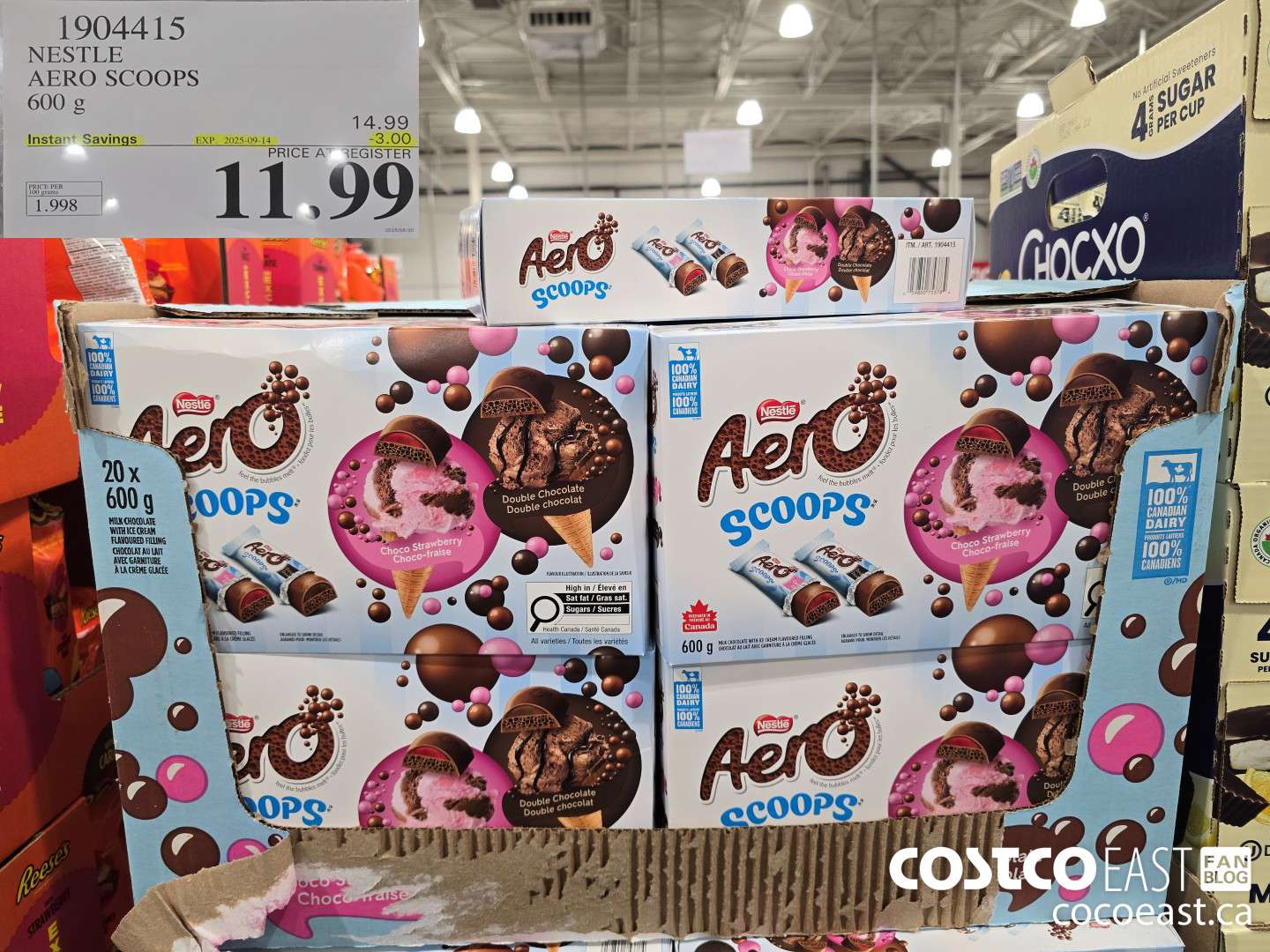 1904415 NESTLE AERO SCOOPS 600 G ($3.00 INSTANT SAVINGS EXPIRES ON 2025-09-14) $11.99