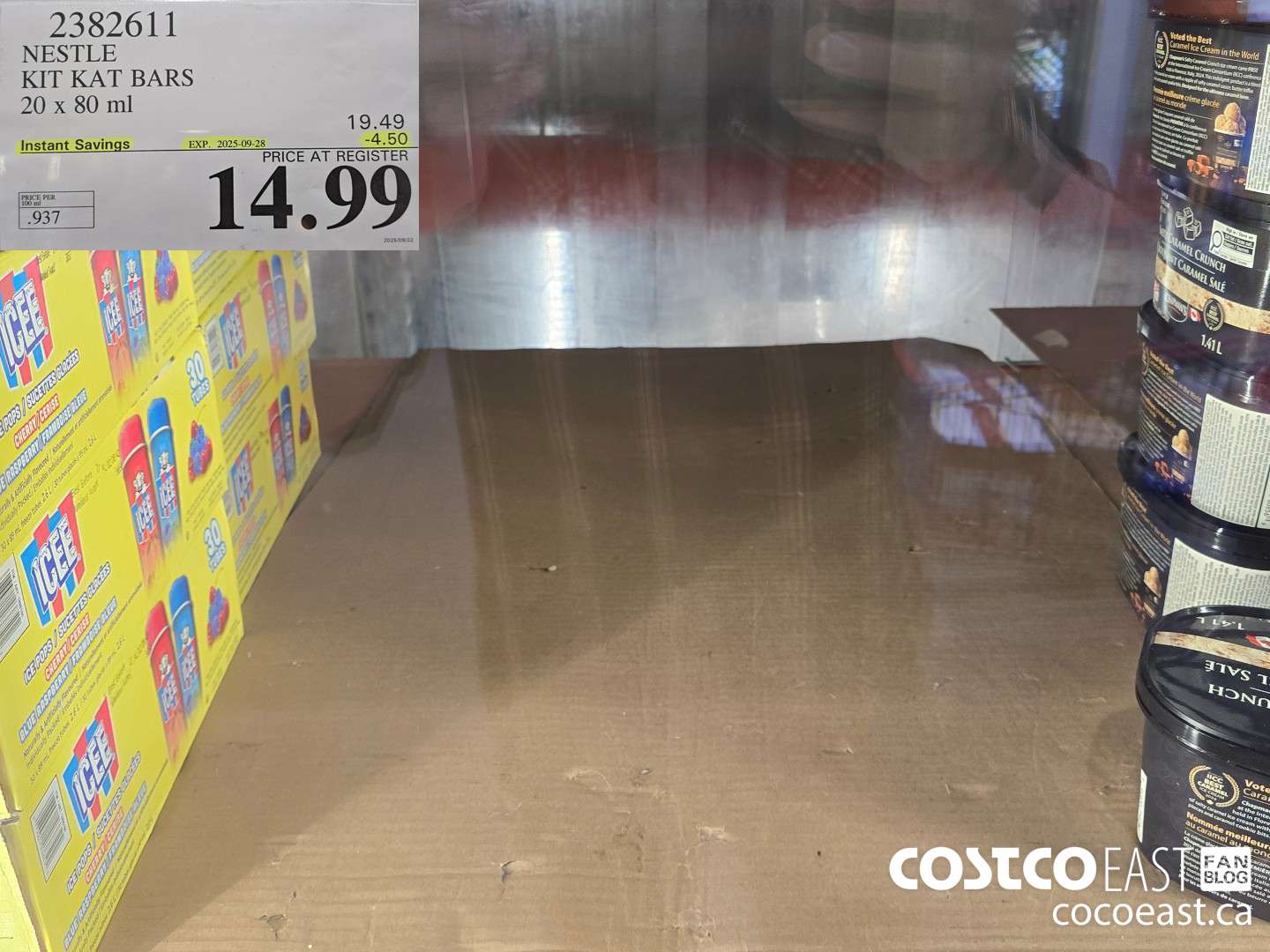 2382611 NESTLE KIT KAT BARS 20 x 80 ml ($4.50 INSTANT SAVINGS EXPIRES ON 2025-09-28) $14.99