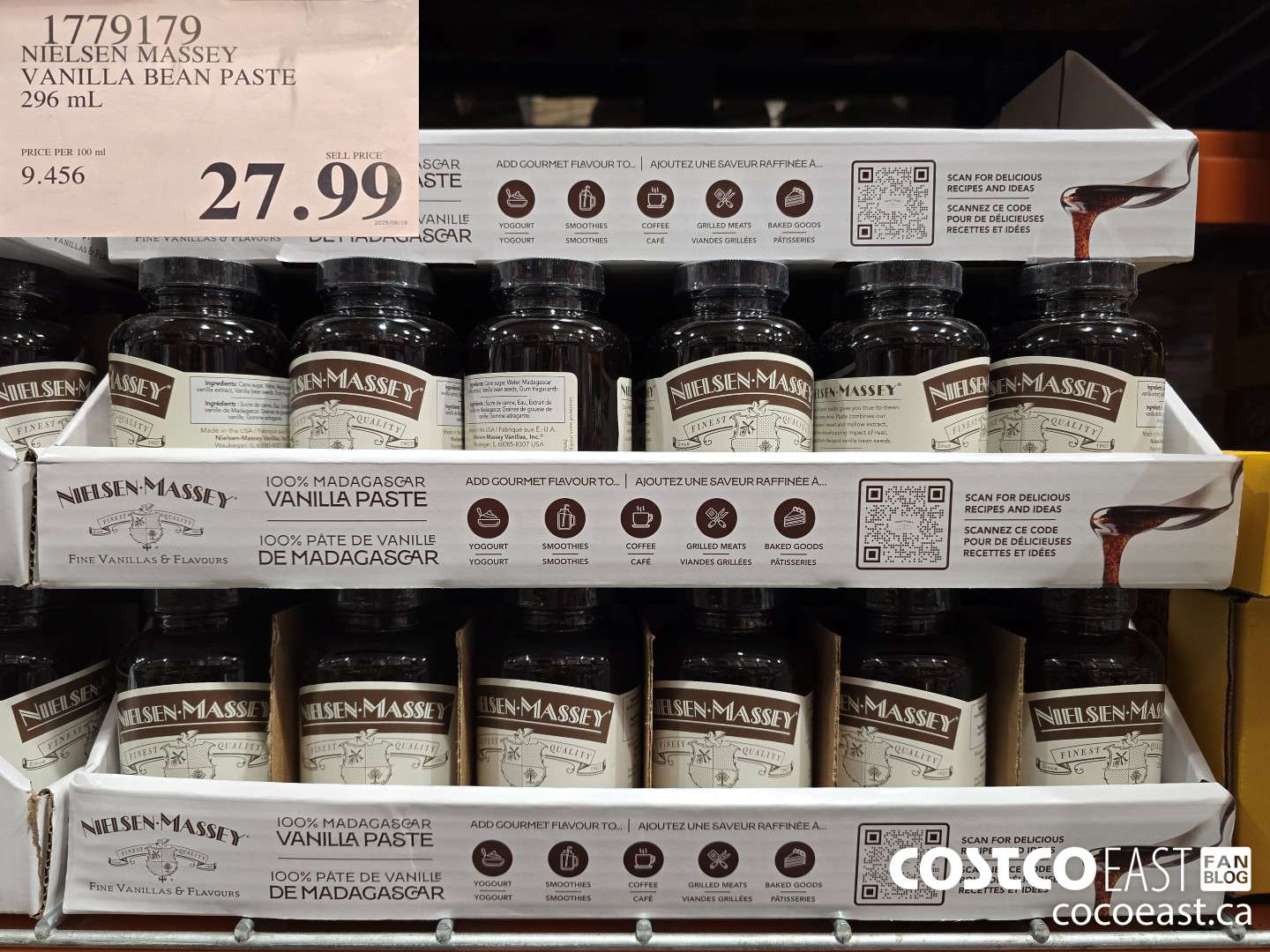 1779179 NIELSEN MASSEY VANILLA BEAN PASTE 296 mL $27.99