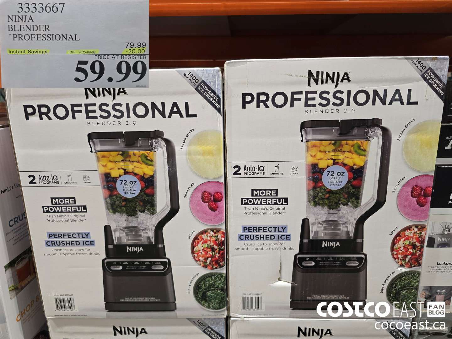 3333667 NINJA BLENDER PROFESSIONAL. ($20.00 INSTANT SAVINGS EXPIRES ON 2025-09-08) $59.99