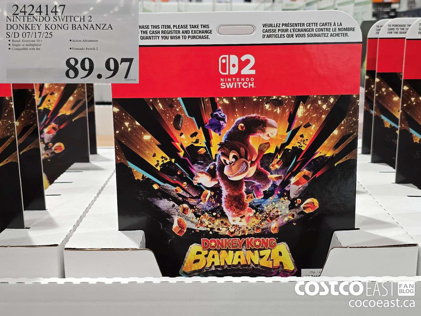 2424147 NINTENDO SWITCH 2 DONKEY KONG BANANZA S/D 07/17/25 $89.97