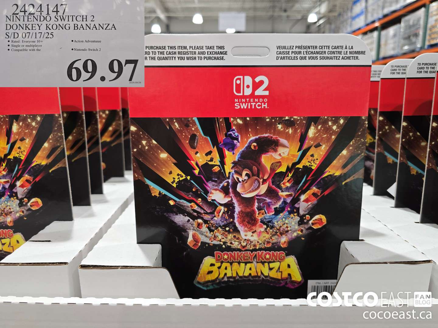 2424147 NINTENDO SWITCH 2 DONKEY KONG BANANZA S/D 07/17/25 $69.97