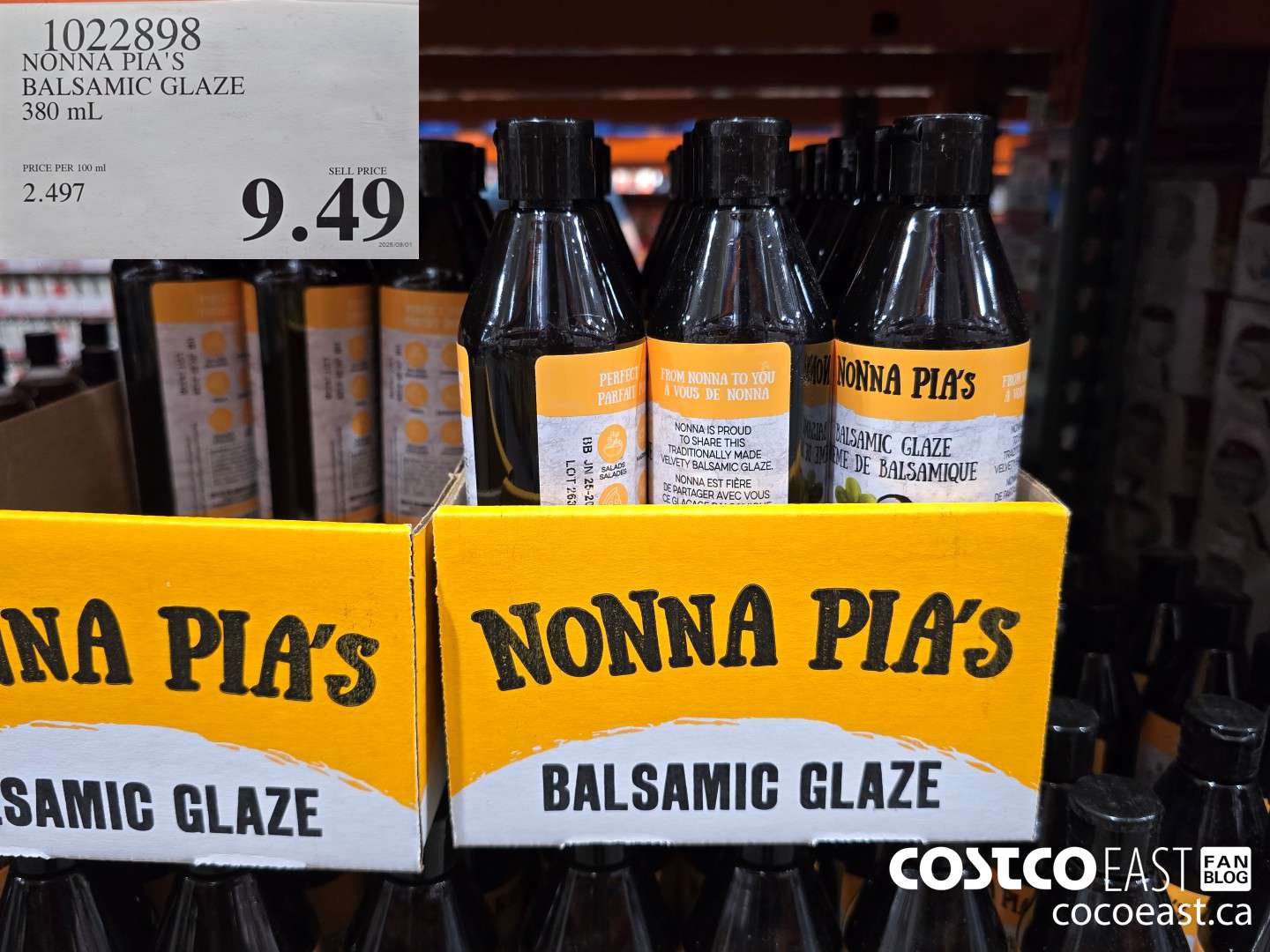 1022898 NONNA PIA'S BALSAMIC GLAZE 380 mL $9.49