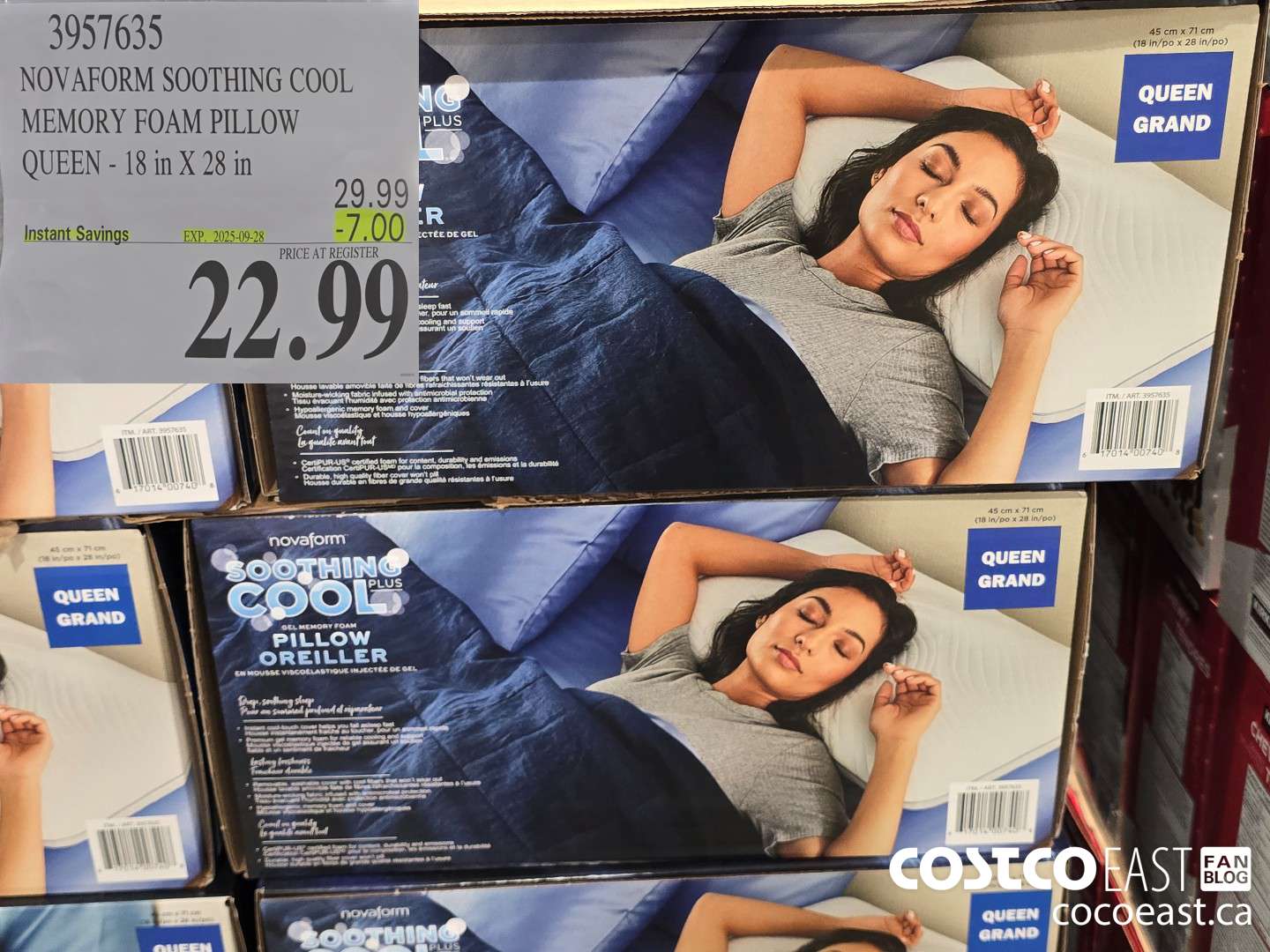 3957635 NOVAFORM SOOTHING COOL MEMORY FOAM PILLOW 18