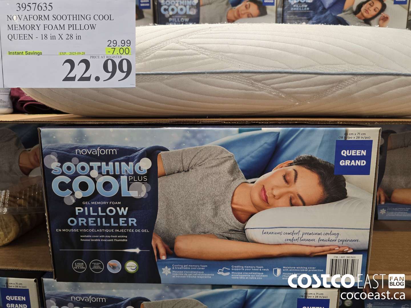 3957635 NOVAFORM SOOTHING COOL MEMORY FOAM PILLOW 18