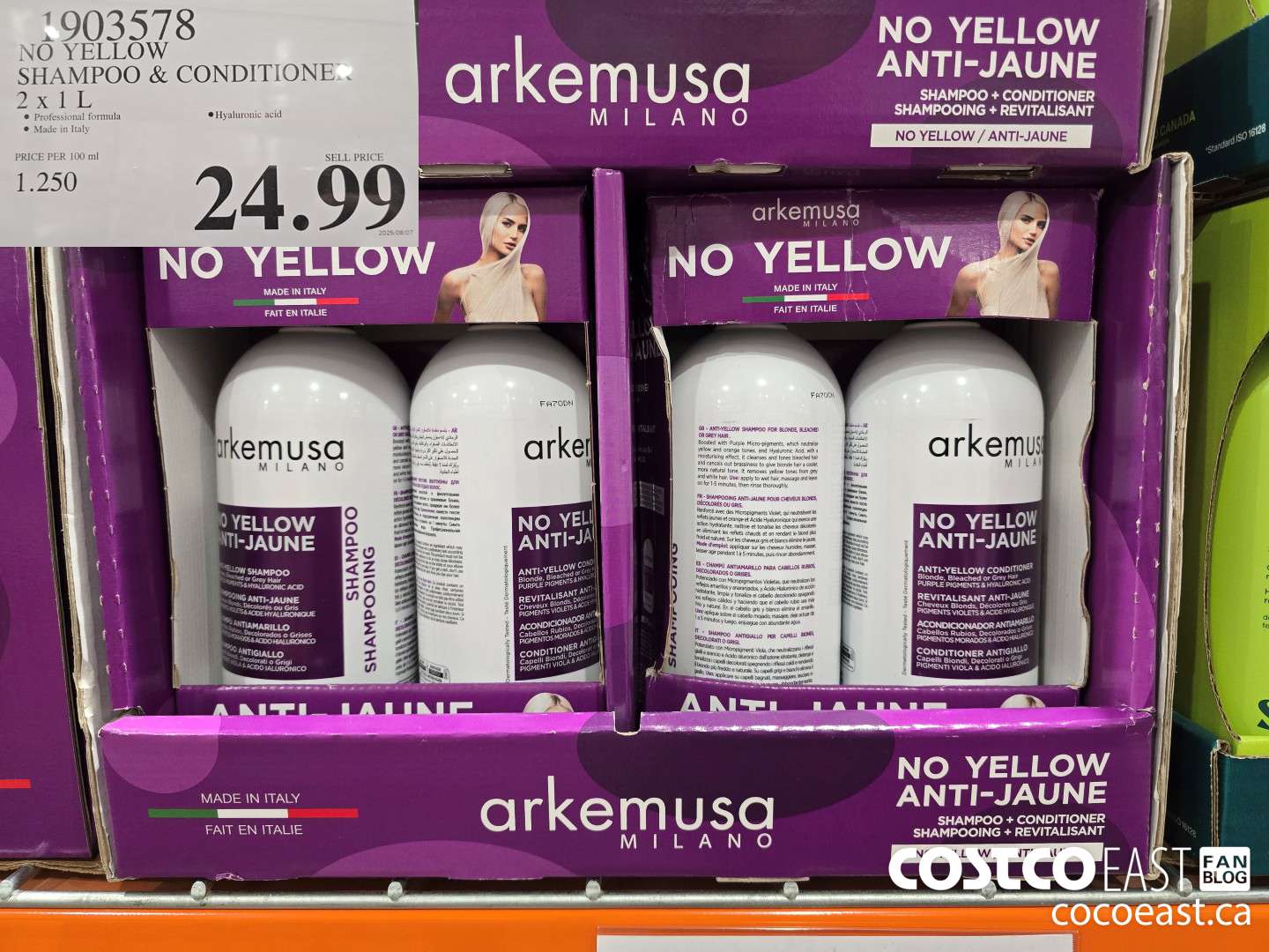 1903578 NO YELLOW SHAMPOO & CONDITIONER 2 X 1L $24.99