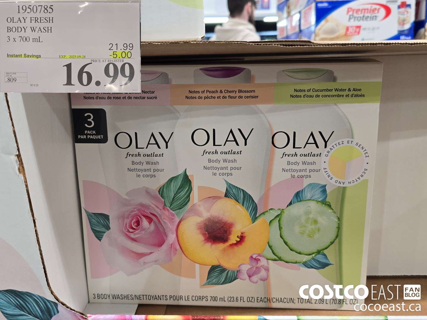 1950785 OLAY FRESH BODY WASH 3 x 700 mL ($5.00 INSTANT SAVINGS EXPIRES ON 2025-09-28) $16.99