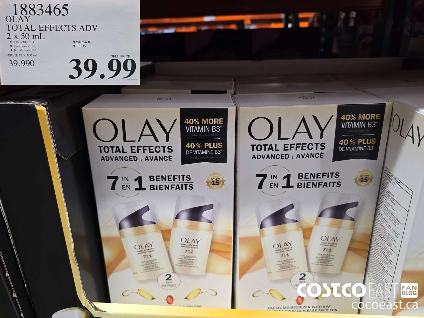 1883465 OLAY TOTAL EFFECTS ADV 2 X 50 ML $39.99