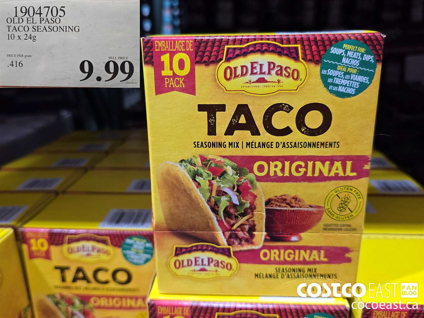1904705 OLD EL PASO TACO SEASONING 10 x 240 $9.99