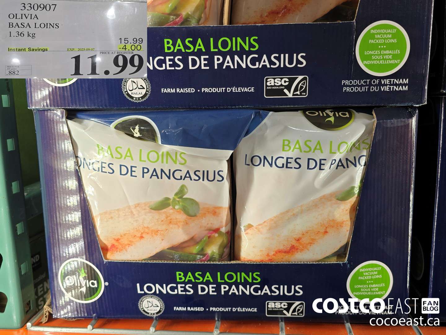 330907 OLIVIA BASA LOINS 1.36 KG ($4.00 INSTANT SAVINGS EXPIRES ON 2025-09-07) $11.99