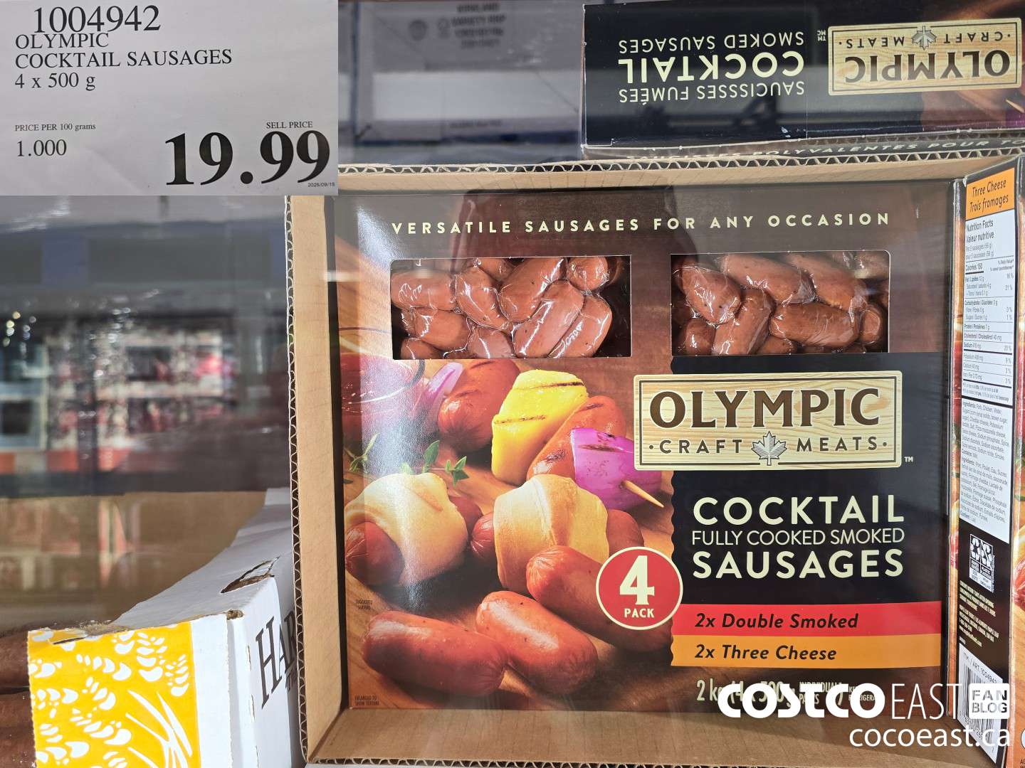 1004942 OLYMPIC COCKTAIL SAUSAGES 4 X 500 G $19.99