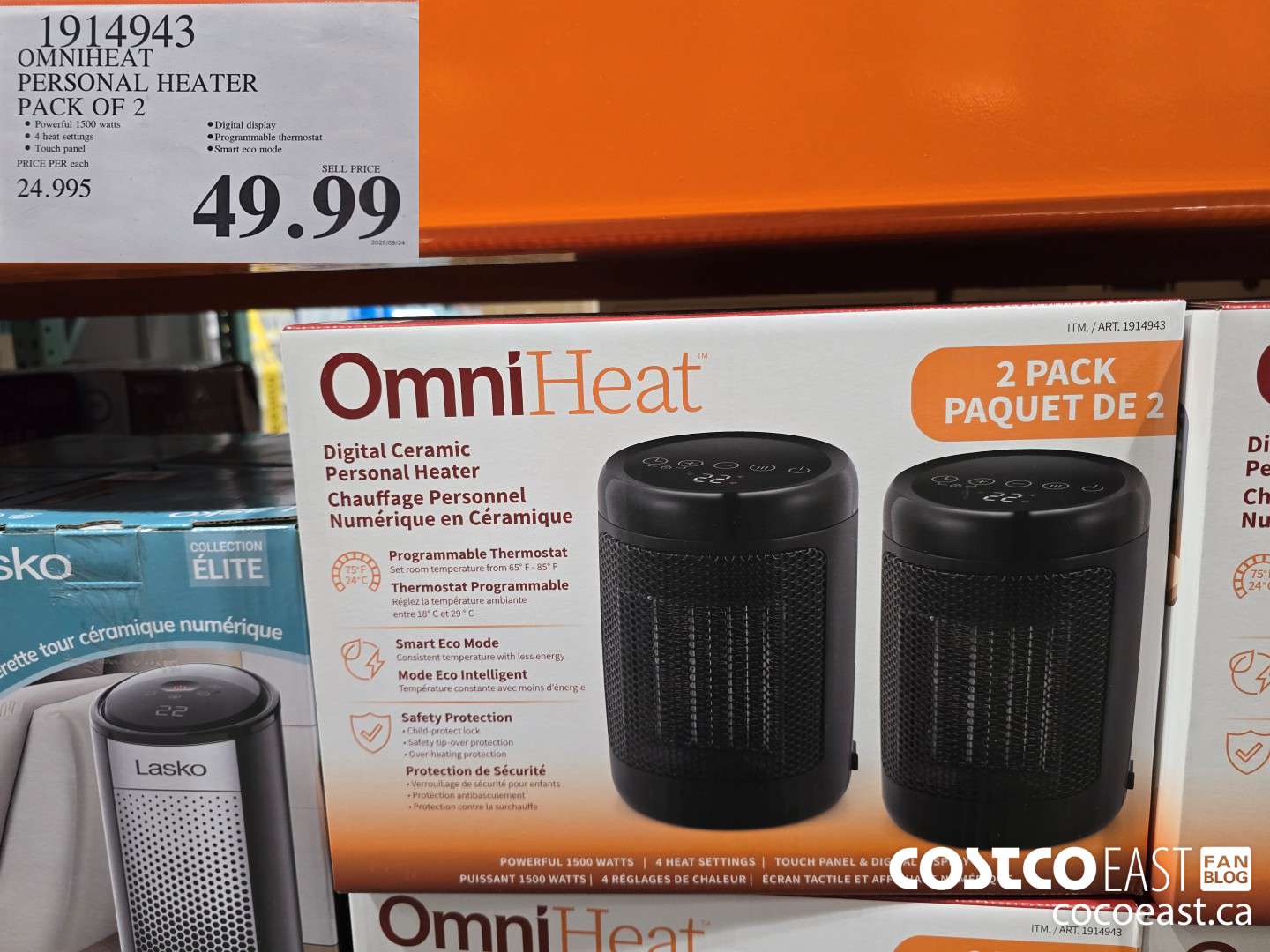 1914943 OMNIHEAT PERSONAL HEATER PACK OF 2 $49.99