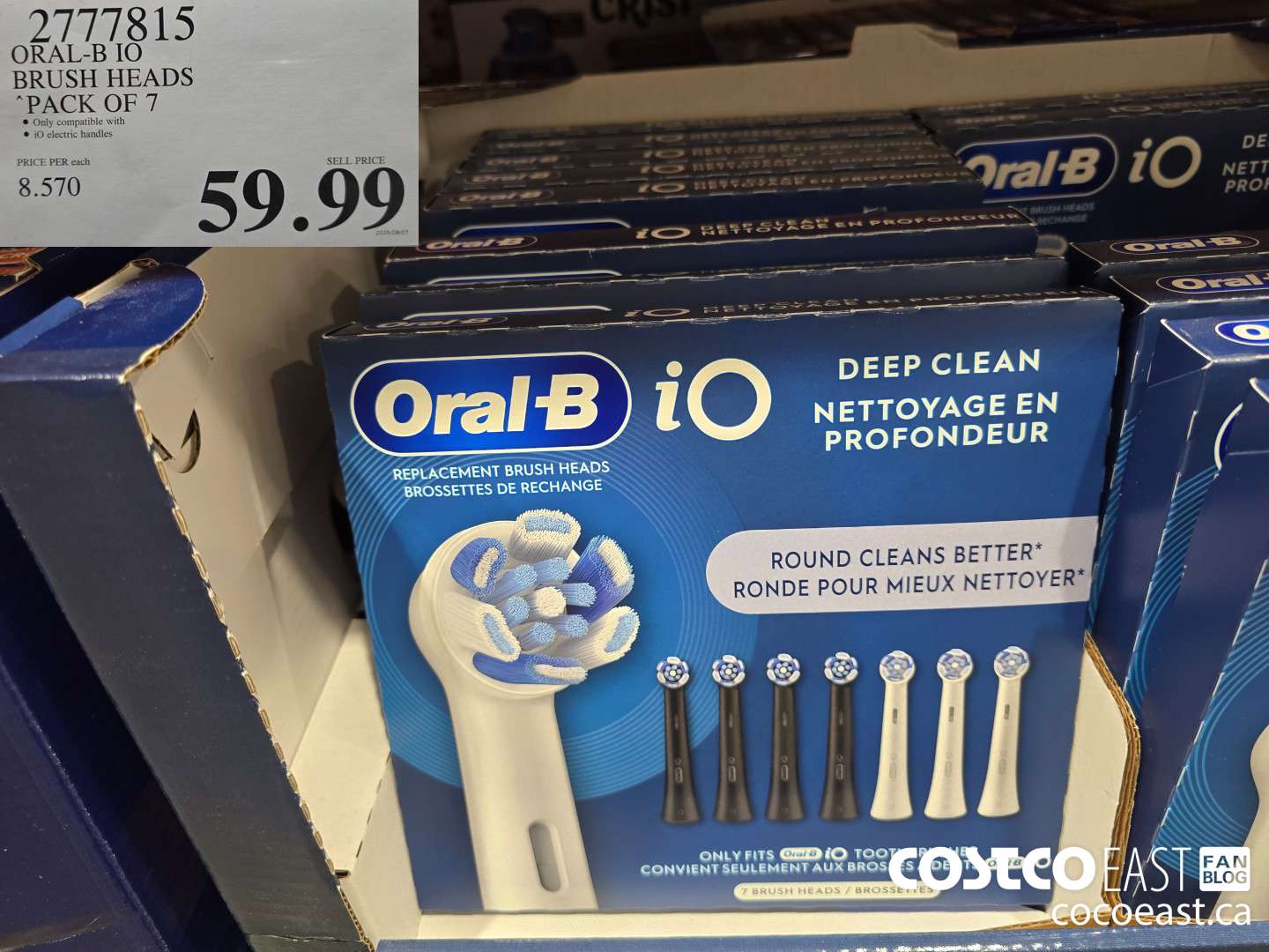 2777815 ORAL-B IO BRUSH HEADS “PACK OF 7 $59.99