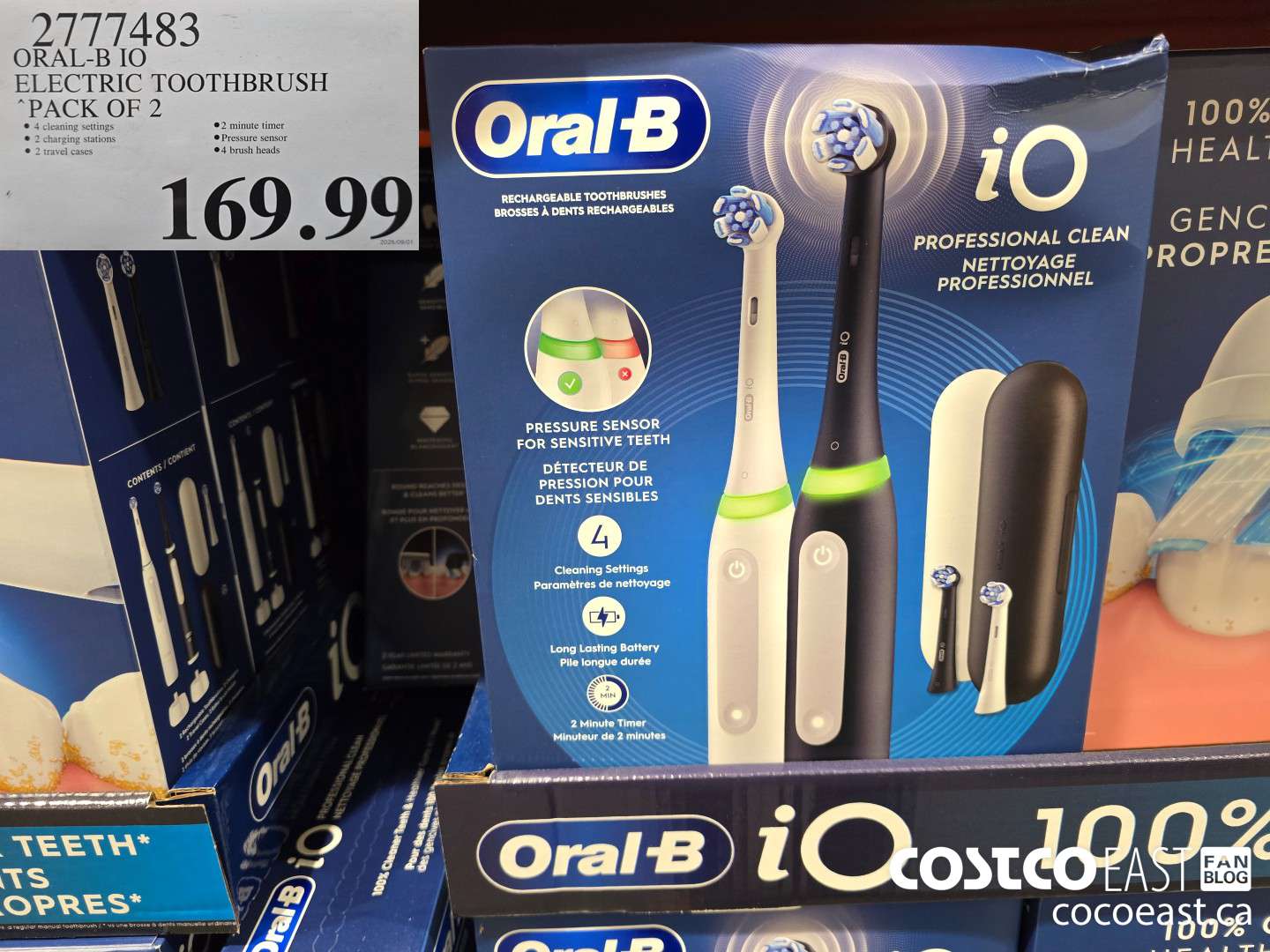 2777483 ORAL-B IO ELECTRIC TOOTHBRUSHES PACK OF 2 $169.99