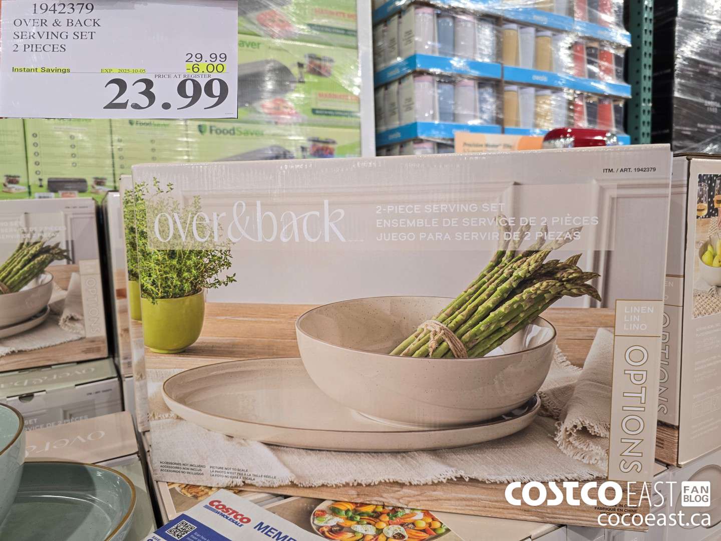 1942379 OVER & BACK SERVING SET 2 PIECES ($6.00 INSTANT SAVINGS EXPIRES ON 2025-10-05) $23.99