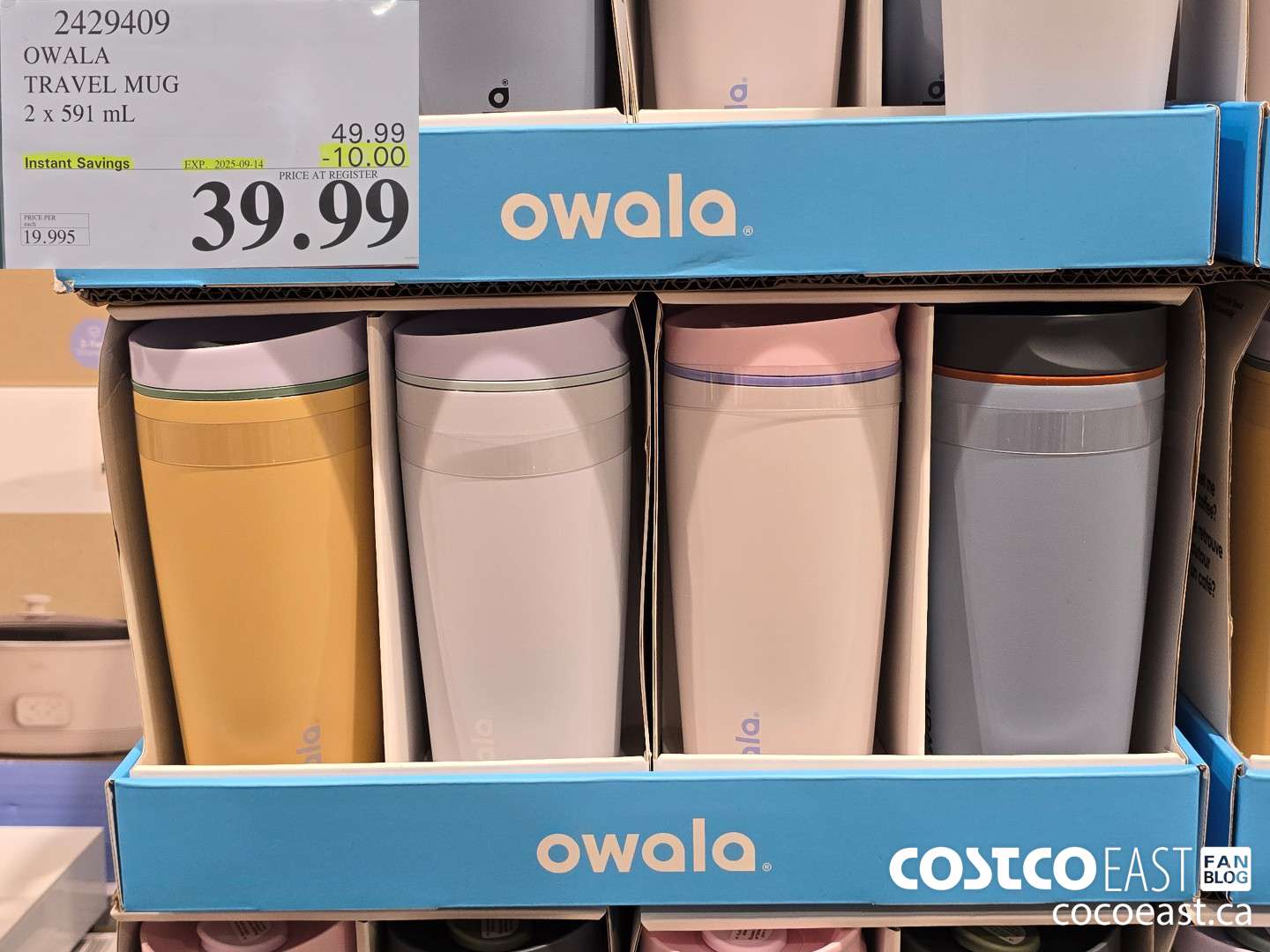 2429409 OWALA TRAVEL MUG 2 X 591 ML ($10.00 INSTANT SAVINGS EXPIRES ON 2025-09-14) $39.99