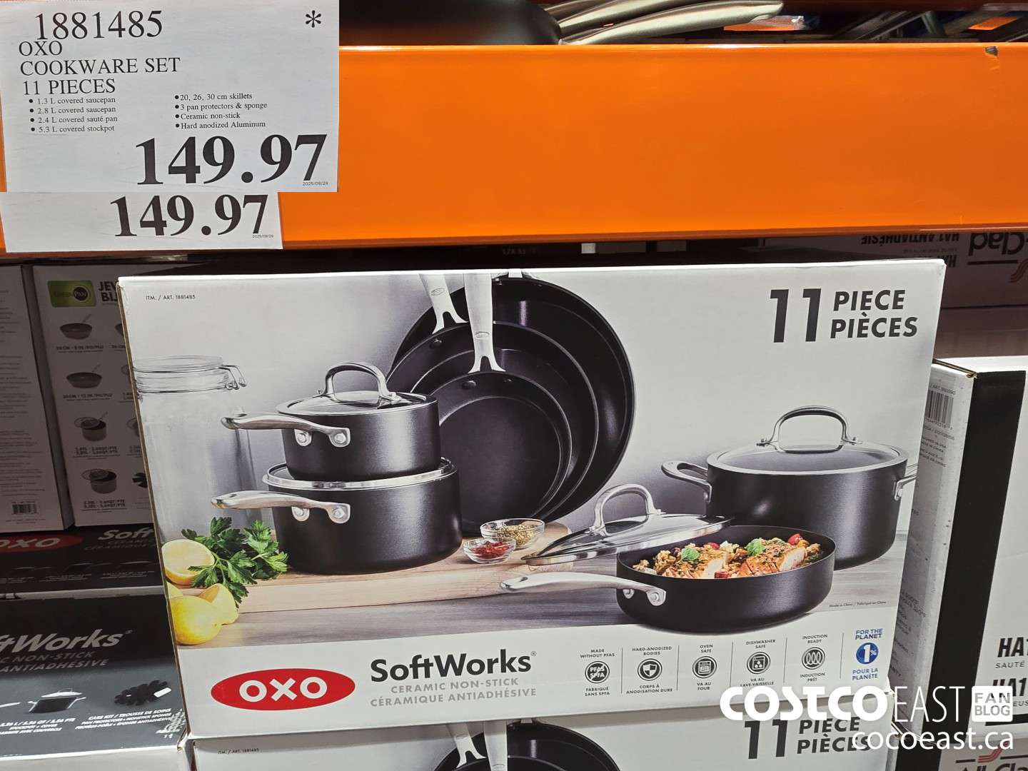 1881485 OXO COOKWARE SET 11 PIECES $149.97