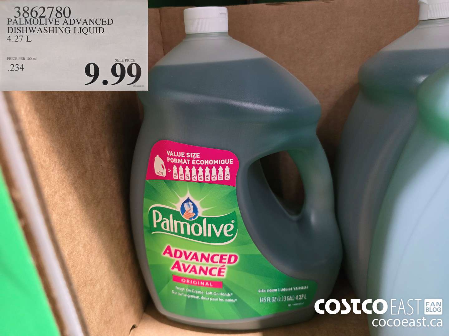 3862780 PALMOLIVE ADVANCED DISHWASHING LIQUID 4.27L $9.99