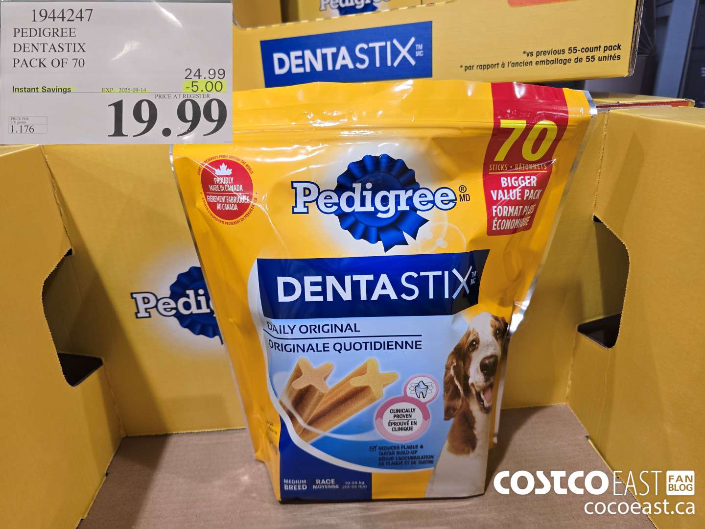 1944247 PEDIGREE DENTASTIX PACK OF 70 ($5.00 INSTANT SAVINGS EXPIRES ON 2025-09-14) $19.99
