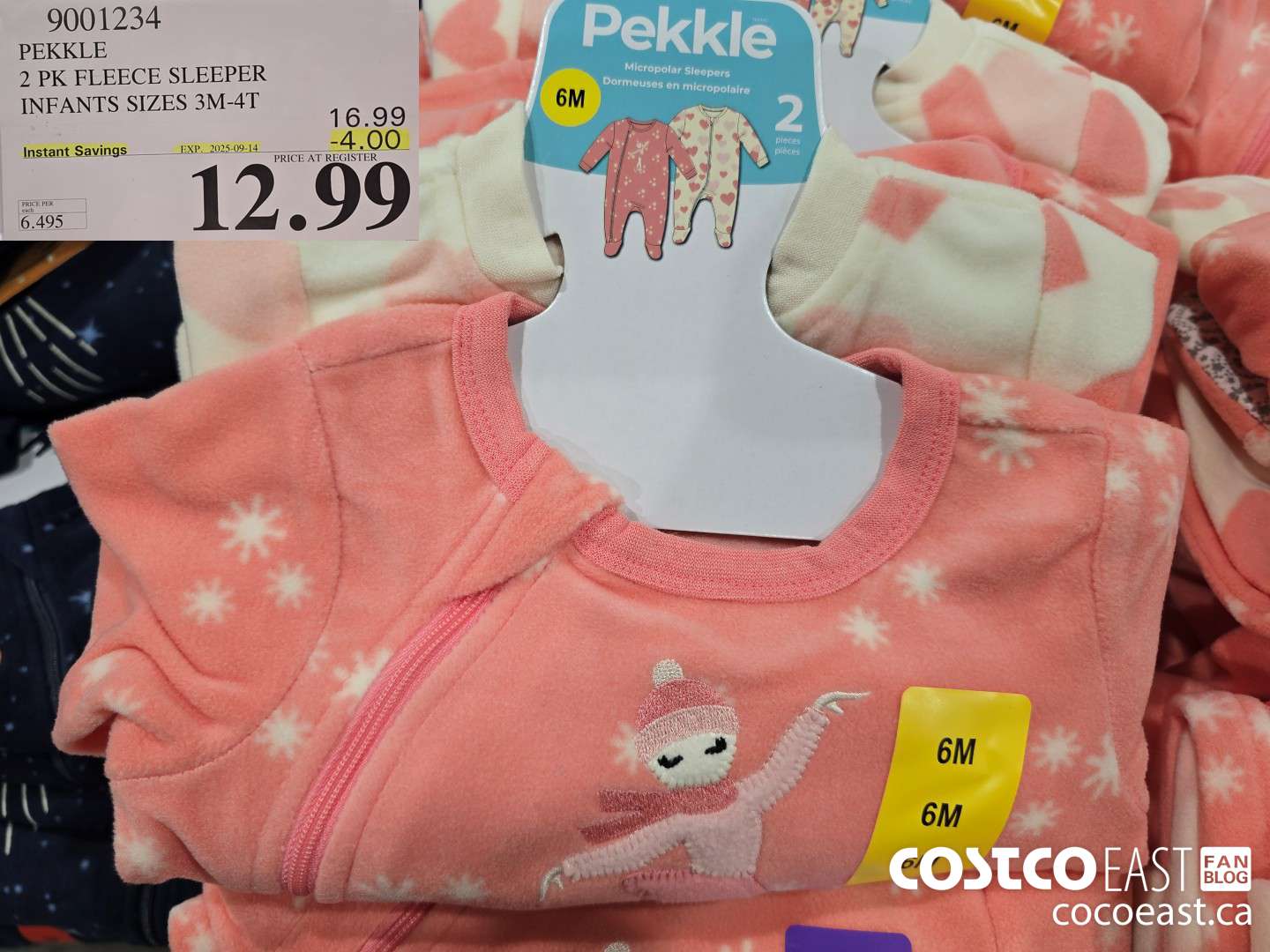 9001234 PEKKLE FLEECE SLEEPER INFANTS SIZES 3M-4T ($4.00 INSTANT SAVINGS EXPIRES ON 2025-09-14) $12.99