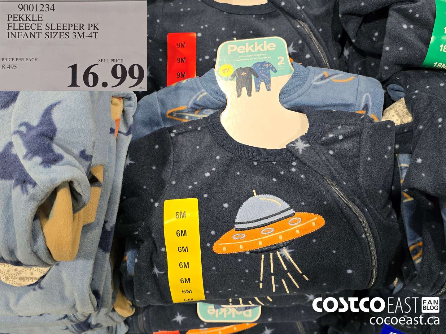 9001234 PEKKLE FLEECE SLEEPER INFANTS SIZES 3M-4T $16.99