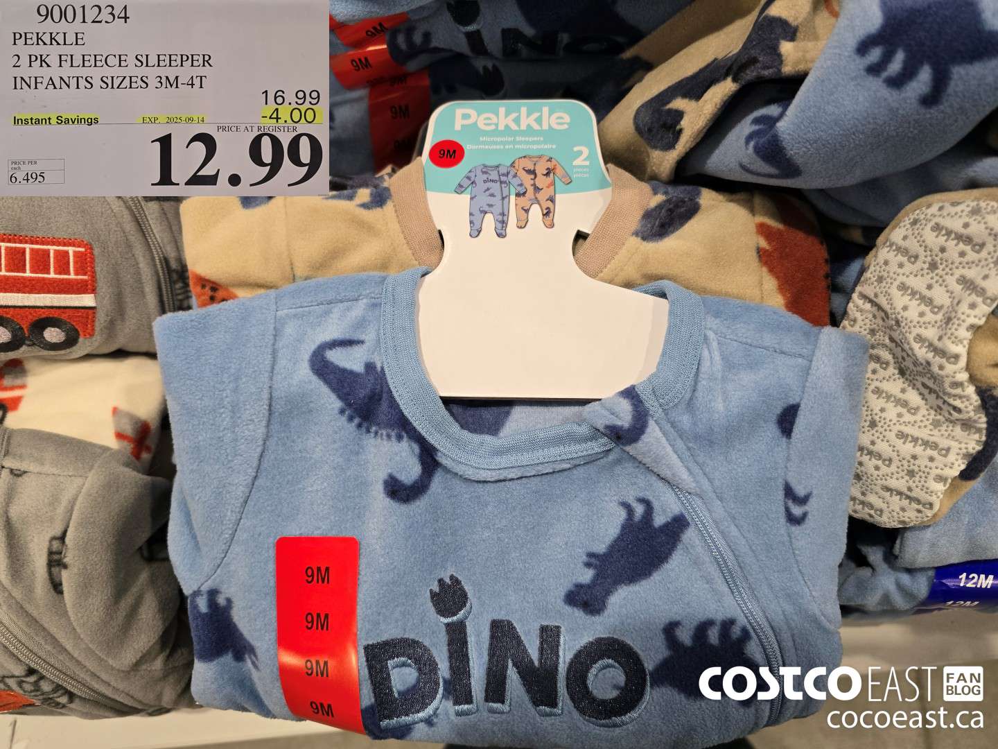 9001234 PEKKLE FLEECE SLEEPER INFANTS SIZES 3M-5T ($4.00 INSTANT SAVINGS EXPIRES ON 2025-09-14) $12.99