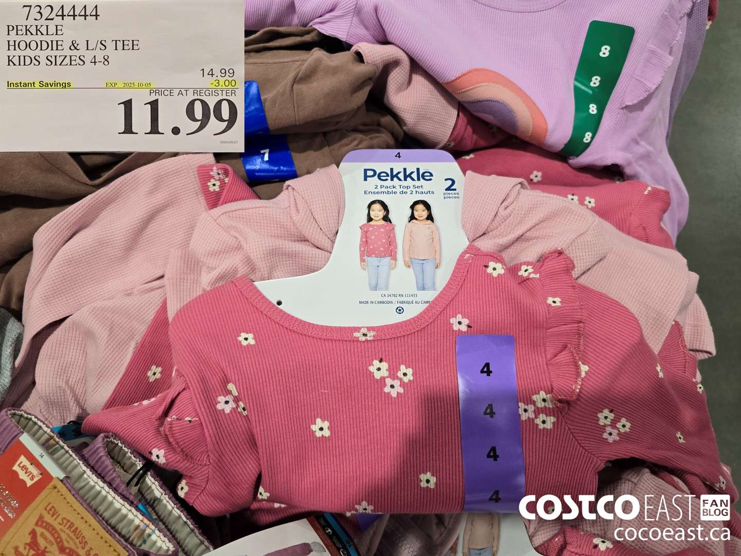 7324444 PEKKLE HOODIE & L/S TEE KIDS SIZES 4-8 ($3.00 INSTANT SAVINGS EXPIRES ON 2025-10-05) $11.99