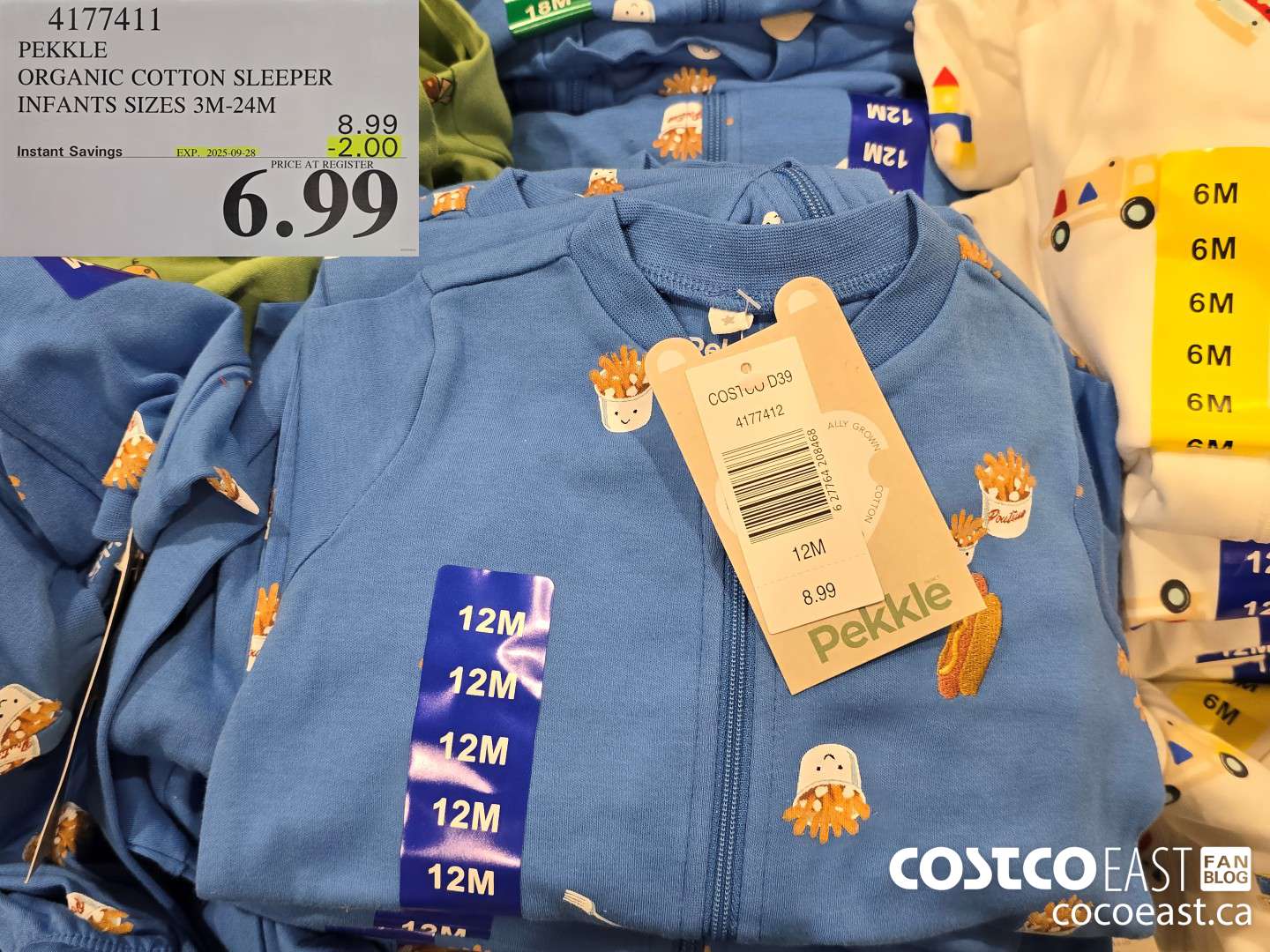 4177411 PEKKLE ORGANIC COTTON SLEEPER INFANTS SIZES 3M-24M ($2.00 INSTANT SAVINGS EXPIRES ON 2025-09-28) $6.99