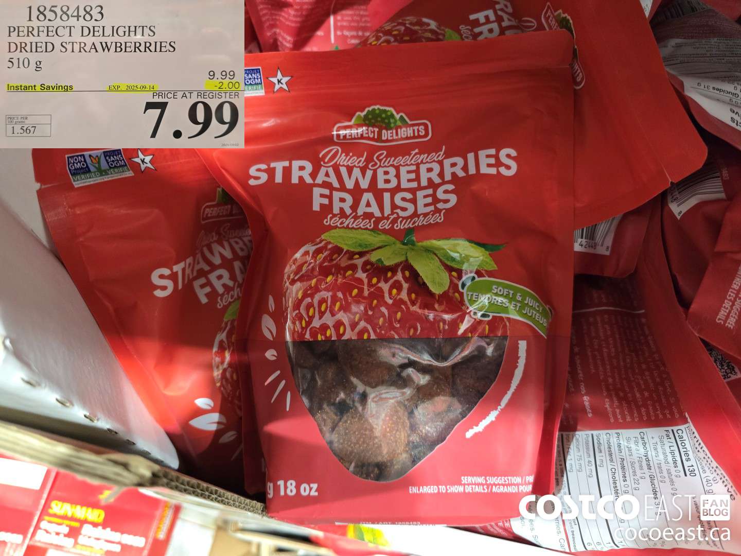 1858483 PERFECT DELIGHTS DRIED STRAWBERRIES 510G ($2.00 INSTANT SAVINGS EXPIRES ON 2025-09-14) $7.99