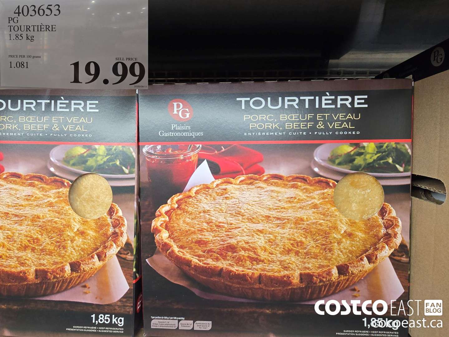 403653 PG TOURTIERE 1.85KG $19.99