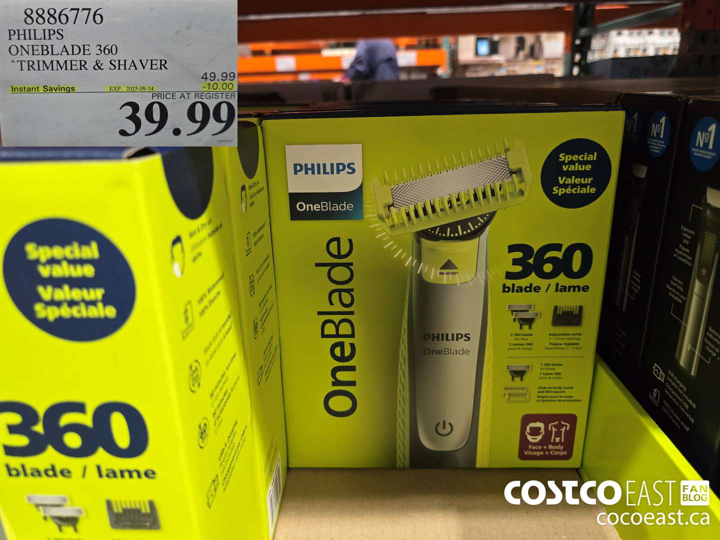 8886776 PHILIPS ONEBLADE 360 TRIMMER & SHAVER ($10.00 INSTANT SAVINGS EXPIRES ON 2025-09-14) $39.99
