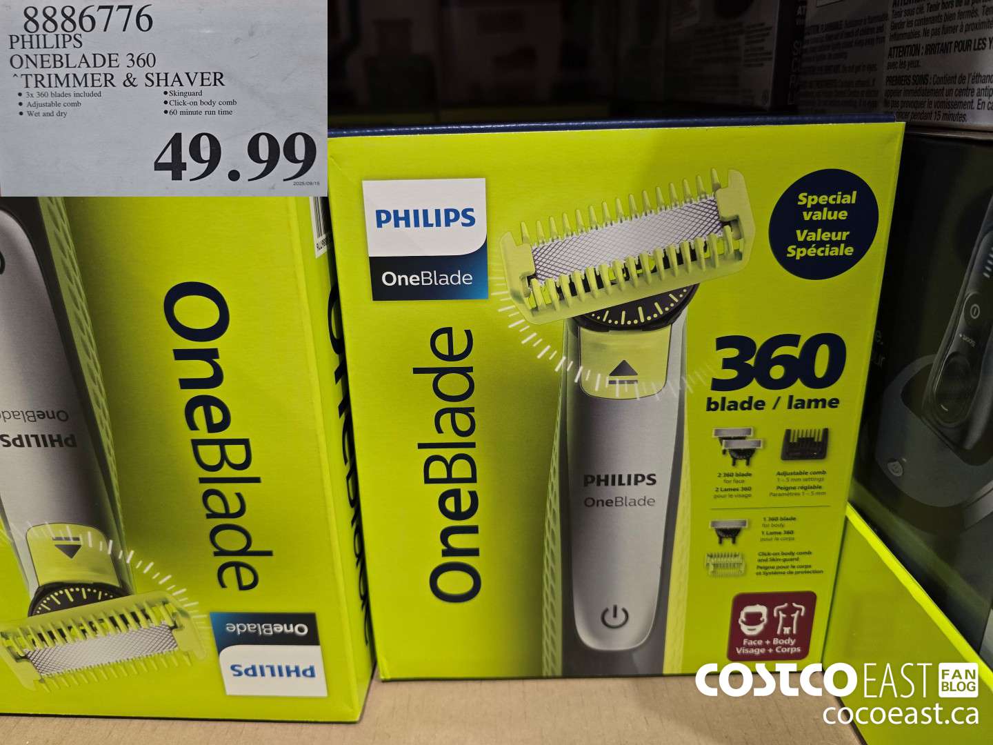 8886776 PHILIPS ONEBLADE 360 TRIMMER & SHAVER $49.99