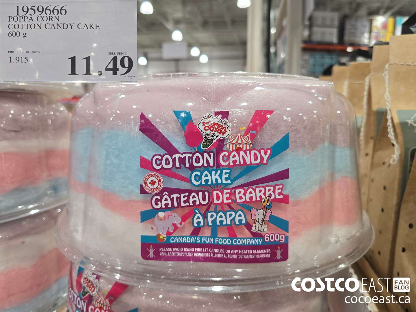 1959666 POPPA CORN COTTON CANDY CAKE 600 g $11.49